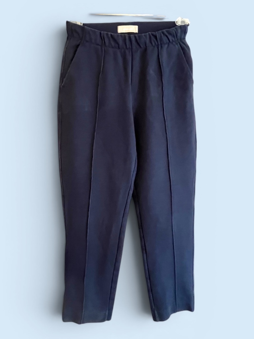 Everlane Dream Pant Tapered Navy Elastic Waist Size Small
